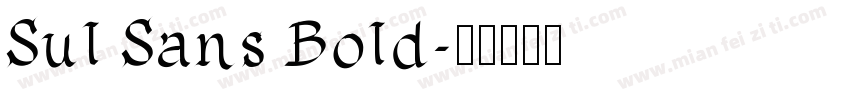 Sul Sans Bold字体转换